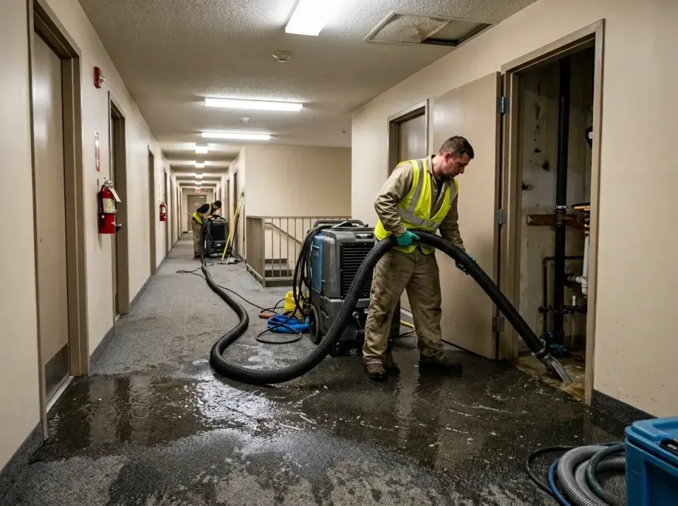 multi-unit-apartment-hallway-f-005 — frequently asked questions, Emergency Burst Pipe Water Extraction & Removal in Plattsmo…